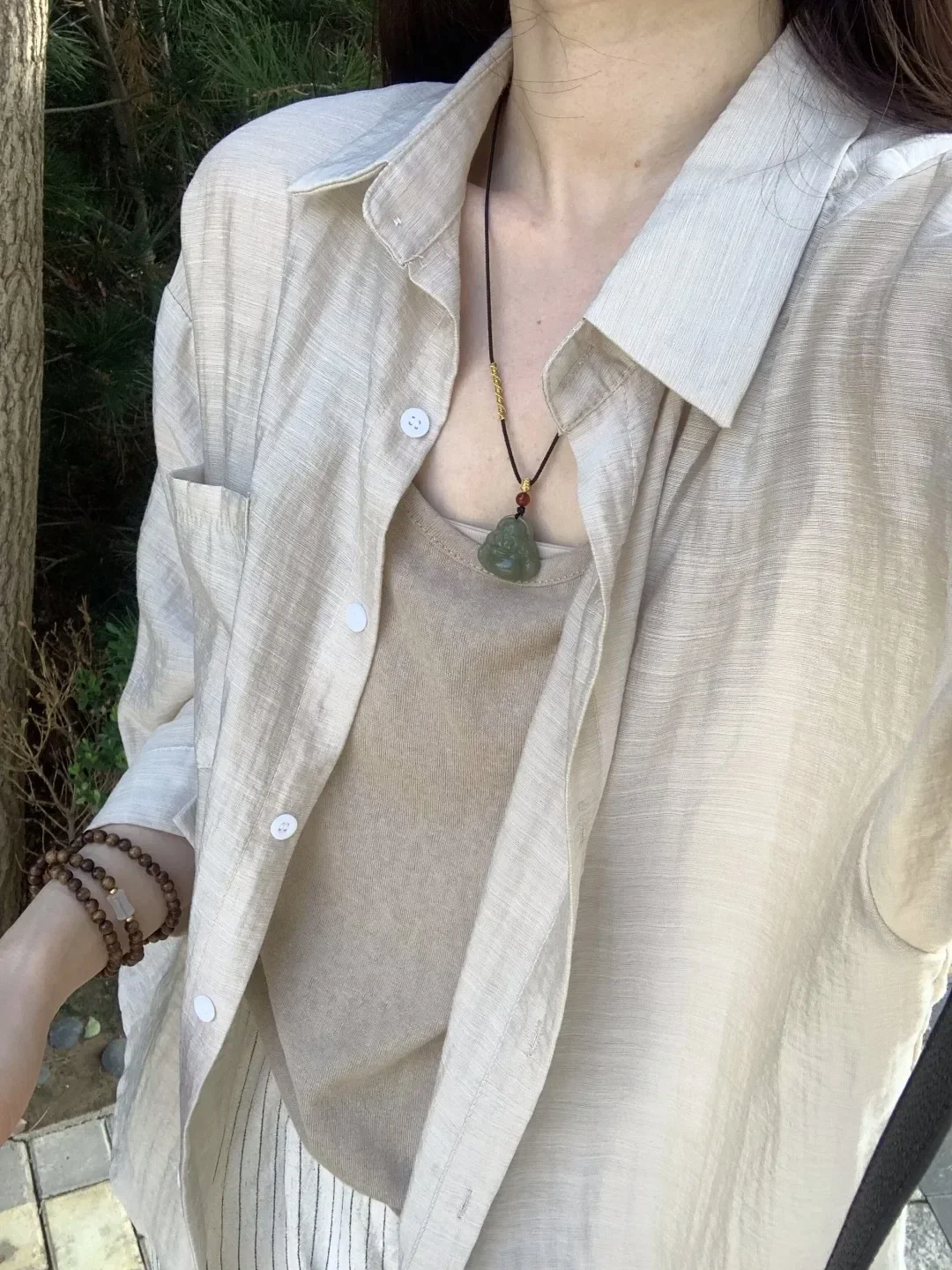 

Женская летняя рубашка из хлопка и конопли с длинным рукавом, солнцезащитный топ в стиле Харадзюку, повседневная модная простая универсальная модель с текстурой, свободного кроя, тонкая