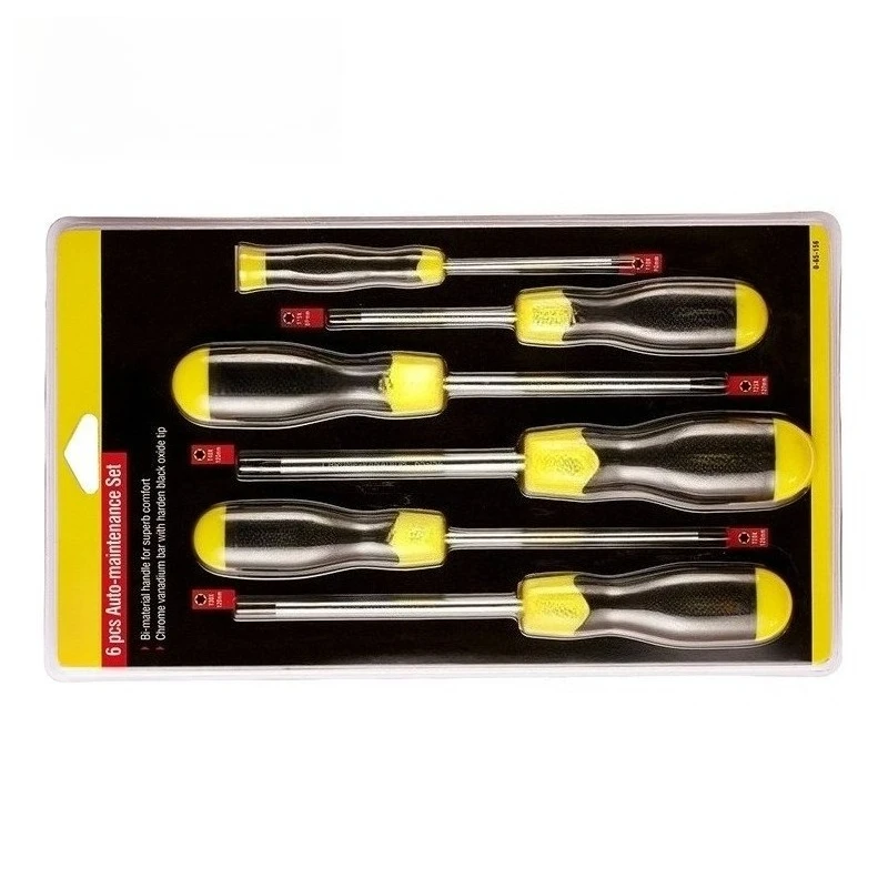 

6-Piece set of plastic handle medium hole flower screwdriver set