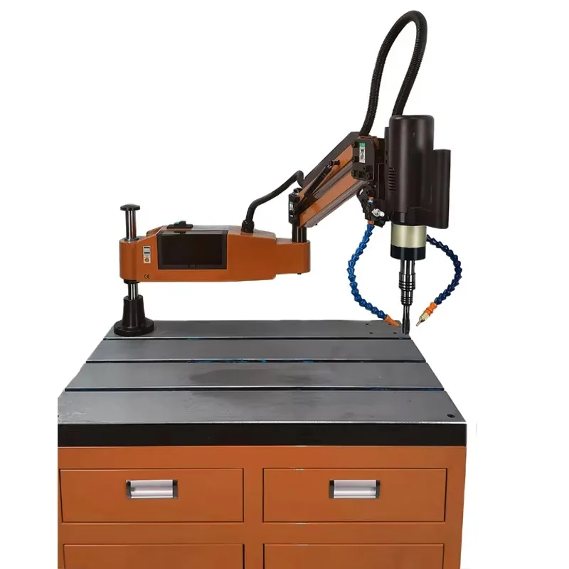 M30 Hot  Automatic Flexible Arm Nut Screw Servo Electric Tapping Machine for Pipe Metal Thread Drilling Machine