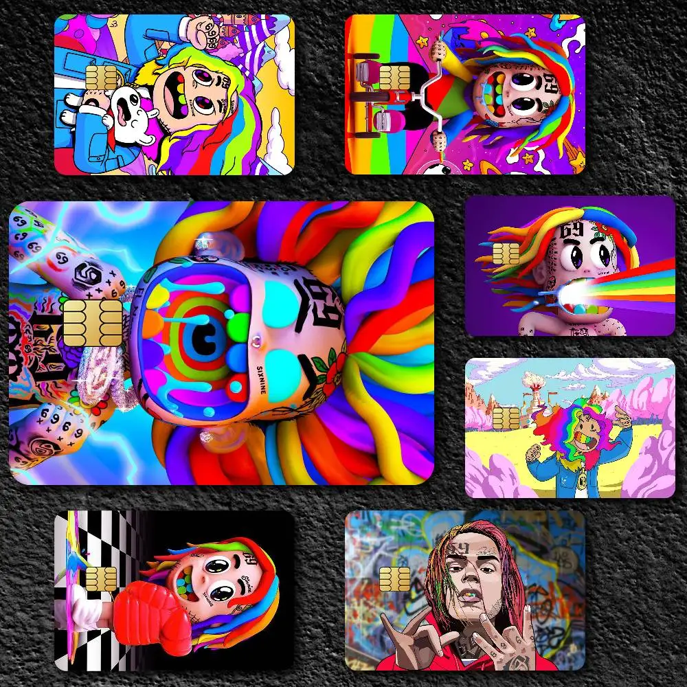 Rapper 6ix9ine Credit Card Skin Stickers for Bank Card Bus Metro Card Sticker Waterproof Gift
