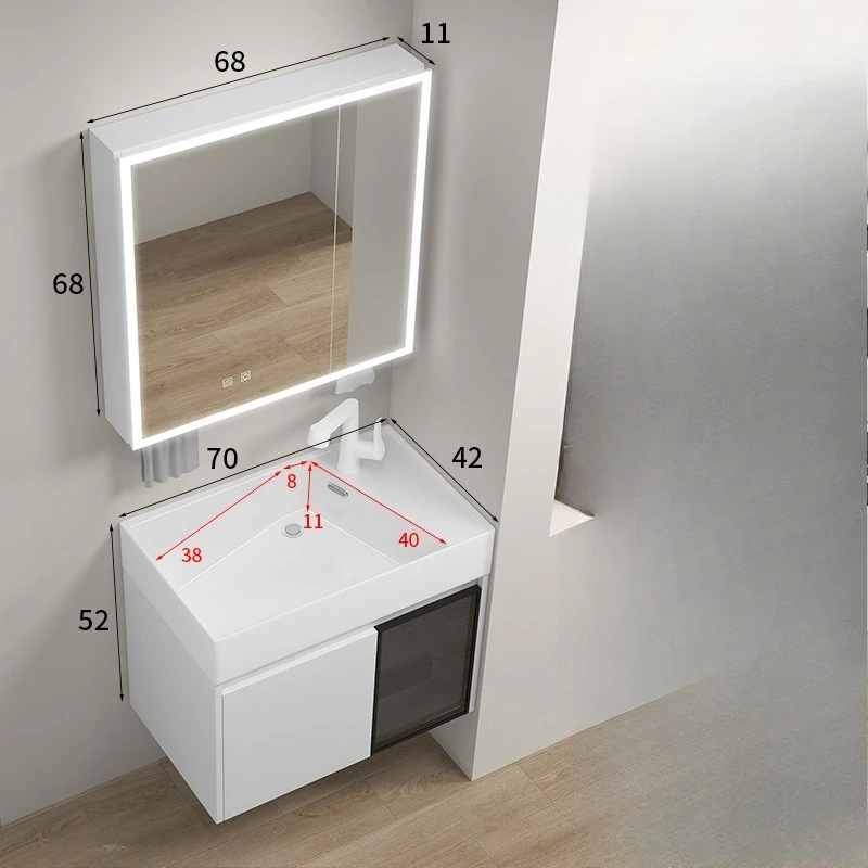 Washbasin Homestay Bathroom Cabinets Minimalist Design Luxury Bathroom Cabinets Indoors Home Furniture Gabinete De Baño Lsysg