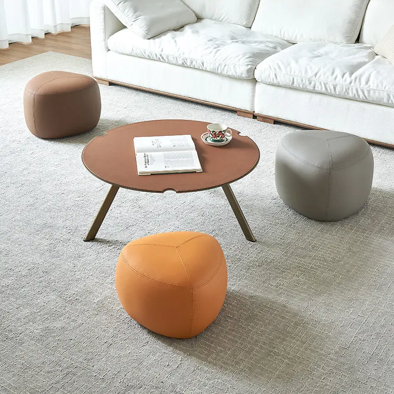 Nordic Low Foot Stool Piano Elegant Upholstered Office Foot Stool Dressing Tble Shoemaker Marche Pied Pliable Balcony Furniture
