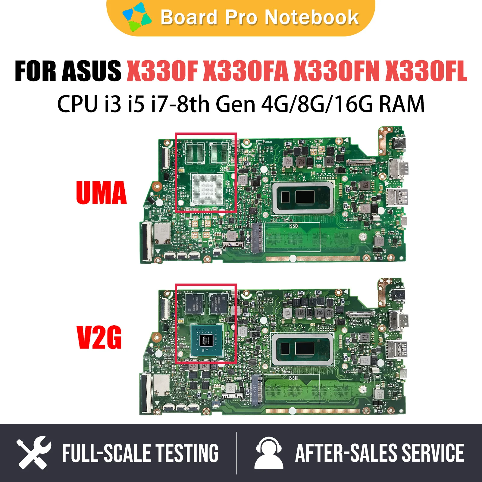 

Notebook Mainboard For ASUS X330F X330FN X330FA X330FL S330F I330F K330F Laptop Motherboard I3 I5 I7 8th Gen CPU 4G 8G 16G RAM