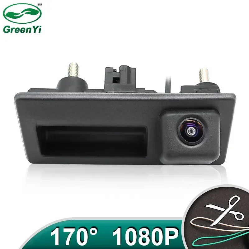 GreenYi HD AHD 1080P Vehicle Reverse Backup Trunk Handle Camera For VW Passat B5 CC EOS Golf 4/5Polo Jetta Tiguan Audi A3 A4 A6