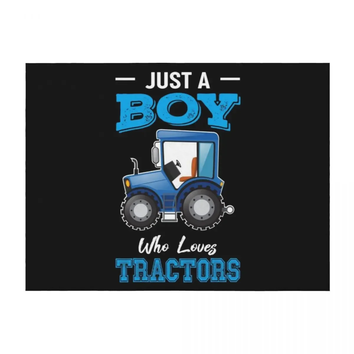 

Just A Boy Who Loves Tractors Throw Blanket Sleeping Bag Kid'S Soft Plaid Luxury Designer Blankets