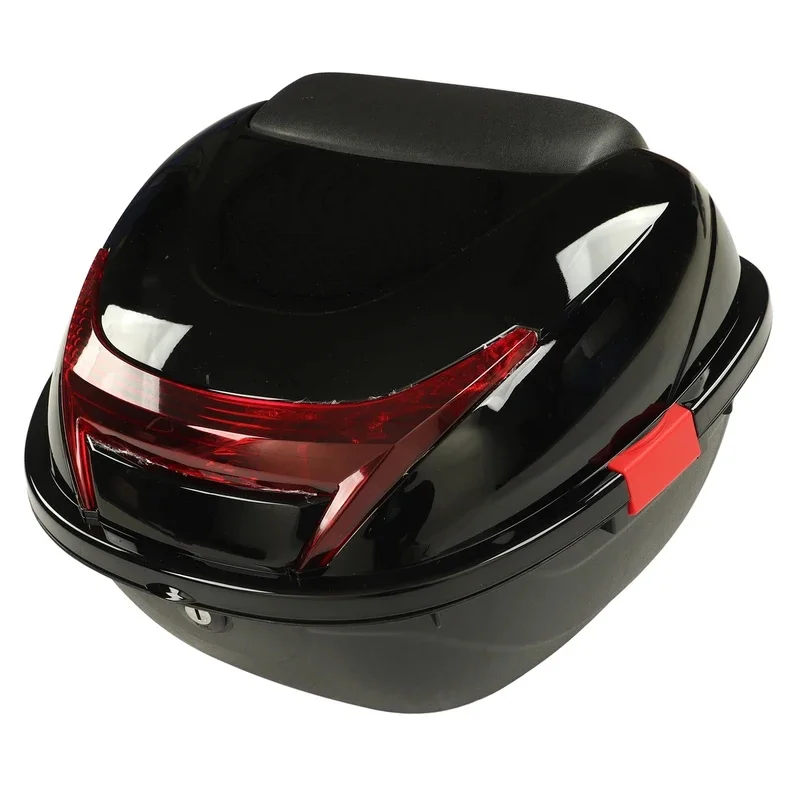 Lockable Waterproof Motorcycle Top Box Motorbike Rear Storage Tail Trunk Case Plastic Material for Secure Outdoor Riding