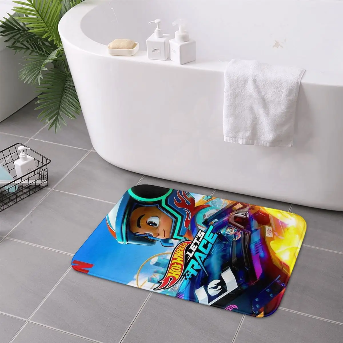 Hot Wheels Cars Non-slip Doormat Floor Mat Washable Carpet Rug for Kitchen Entrance Home Living room Footpad Mats