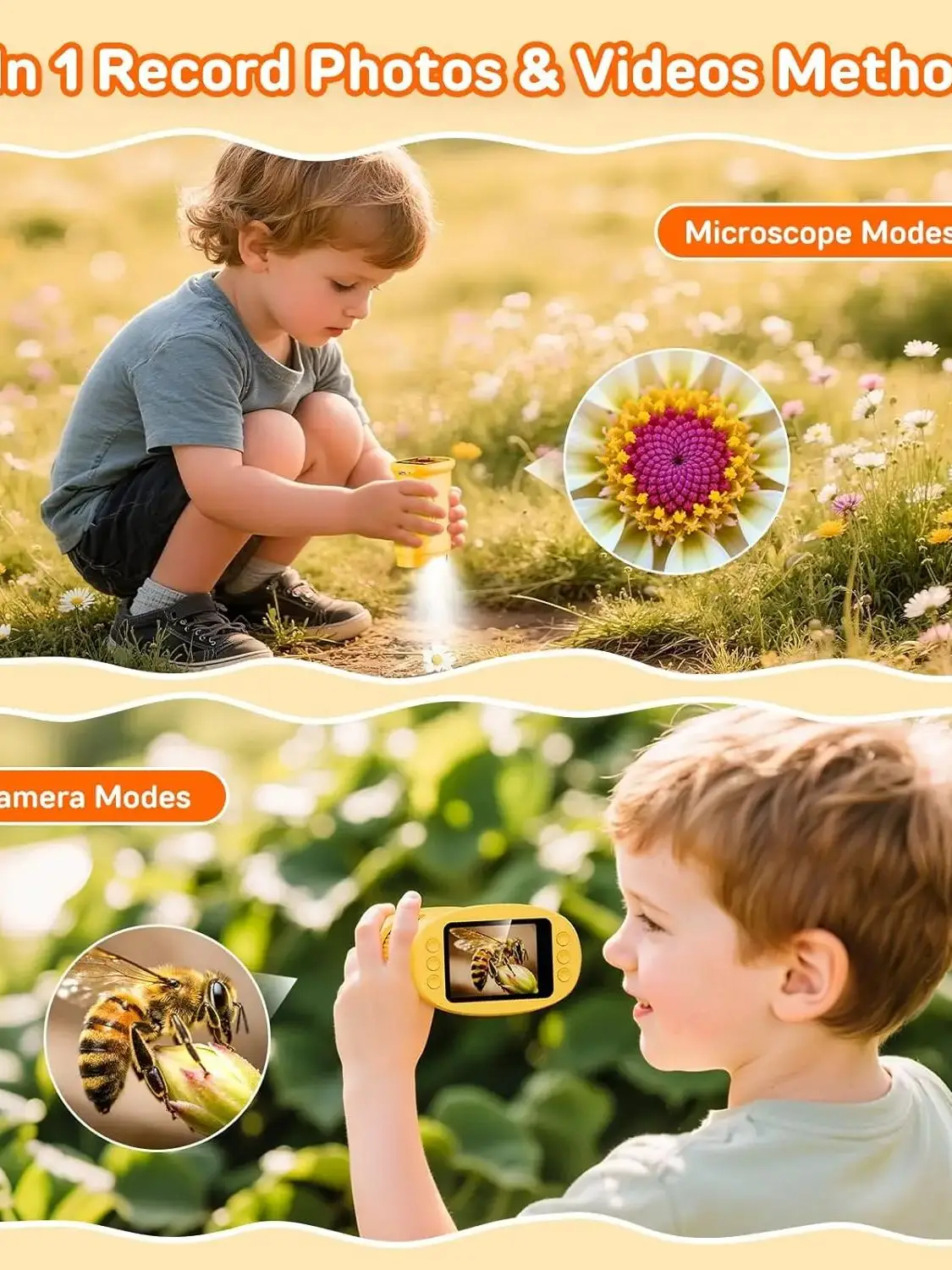 Digitale Microscoop voor Kinderen 1000X Handheld HEN HAO 2.0 ''Scherm Oplaadbare Mini Pocket Onderwijskunde Speelgoed voor Kinderen - afbeelding 2