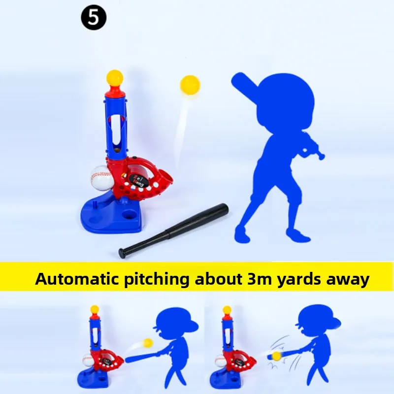 2-in-1 プラスチック製野球発射機 自動ピッチ角度調整可能 テニスサービングマシン
