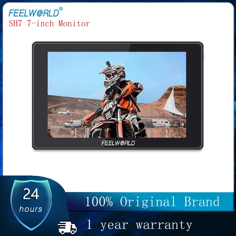 

FEELWORLD SH7 Monitor 7-inch Ultra Bright 2200nit On-camera Monitor SDI HDMI Cross Conversion HDR Monitoring