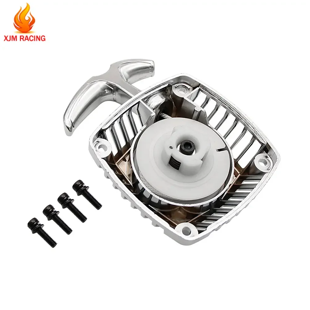 Plastic Chrome Easy-start Pull Starter for 32cc 36cc Zenoah CY Rovan Engines for 1/5 Hpi Rofun Km Baja Losi 5ive-t Rc Car Parts