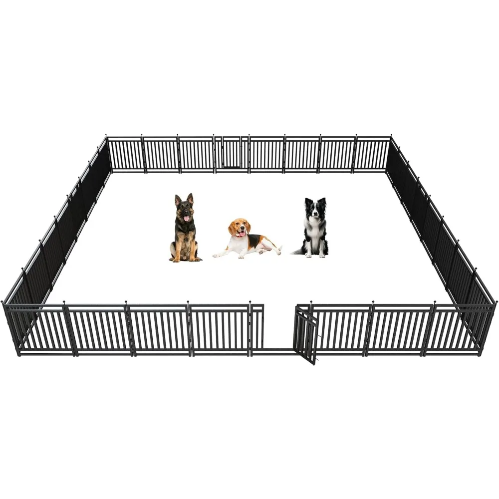 

for Yard Outdoor Indoor Dog Playpen 32" Height 32 Panels Metal Dog Pen Puppy Playpen Portable Dog Kennel Crate for RV