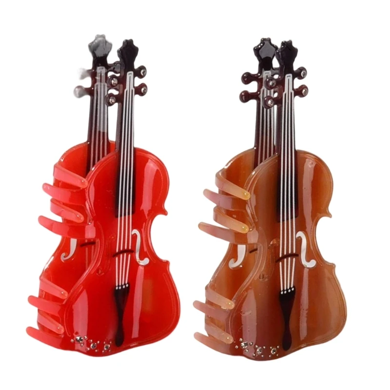 

1PC Modern Acetate Violin Hairpin With Subtle Effect Gift For Music Lover 15UB