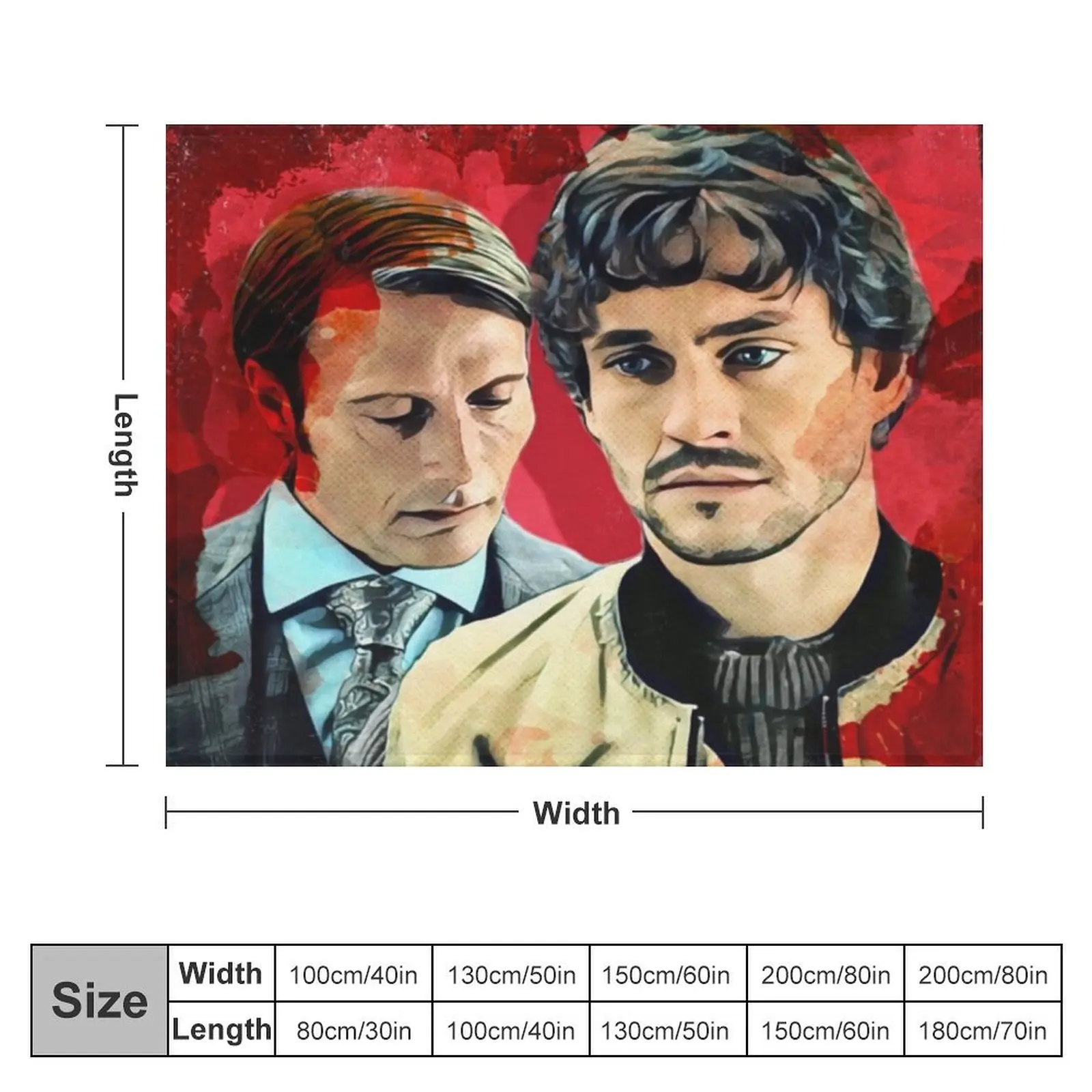 Will and Hannibal, Murder Husbands Throw Blanket Heavy halloween Blankets