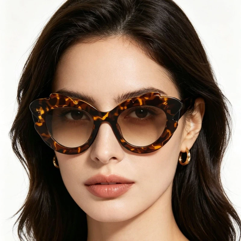 

Fashionable Party Cat Eye Sunglasses Outdoor Casual Unusual Sun Glasses Fishing Sunscreen UV400 Glasses
