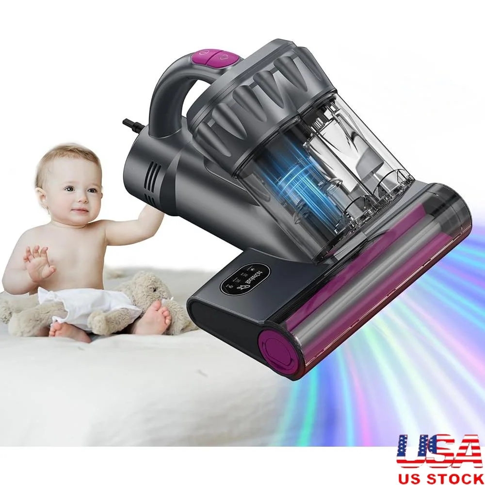 強力なマットレス掃除機 15Kpa 吸引 HEPA フィルター UV 超音波高熱 6 モードダストペットの毛除去クリーナー