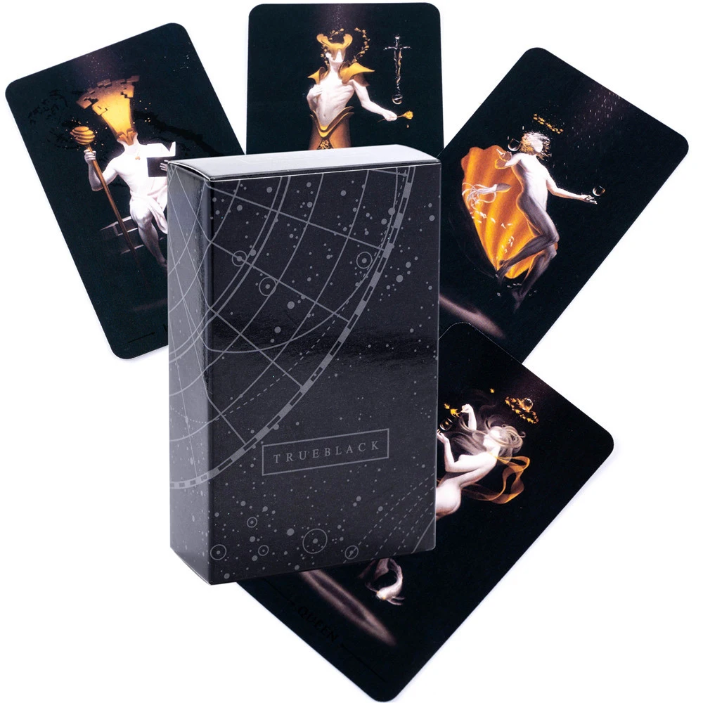 The Black Tarot Cards Family Gathering Card Game Fortune Telling Divination Oracle Cards Leisure Table Game Entertainment Cards