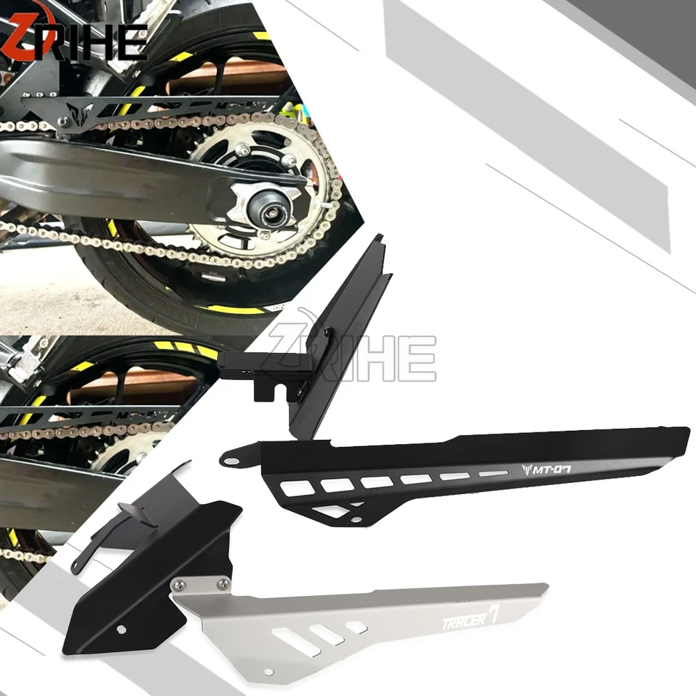 For Yamaha MT07 MT 07 Aluminum MT-07 Tracer 7/700 YZF R7 2013-2022 2025 Motorcycle Chain Cover Kit With Rear Fender Protector