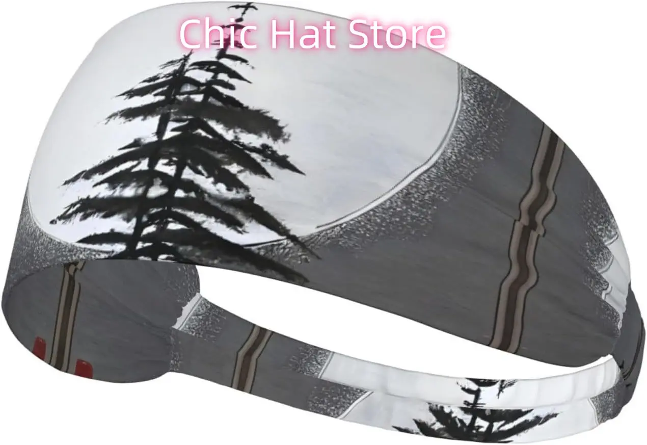 

Moon Pine Tree Elastic Exercise Headband, Fitness Exercise Yoga Cycling Headband, Outdoor Sports Elastic Sweat-Absorbing Headban