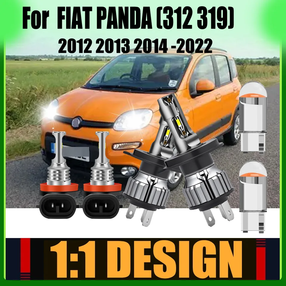 

12v H4 H11 LED Car Headlight Headlamp Fog Light with Glare-Free Beam Pattern For FIAT PANDA (312 319) 2012 2013 2014 2015-2022