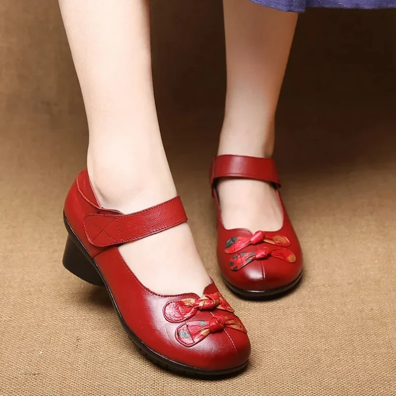 

2025 г., женская обувь на плоской подошве с двойными цветами, удобная дышащая обувь для беременных, женская обувь, большие размеры 42