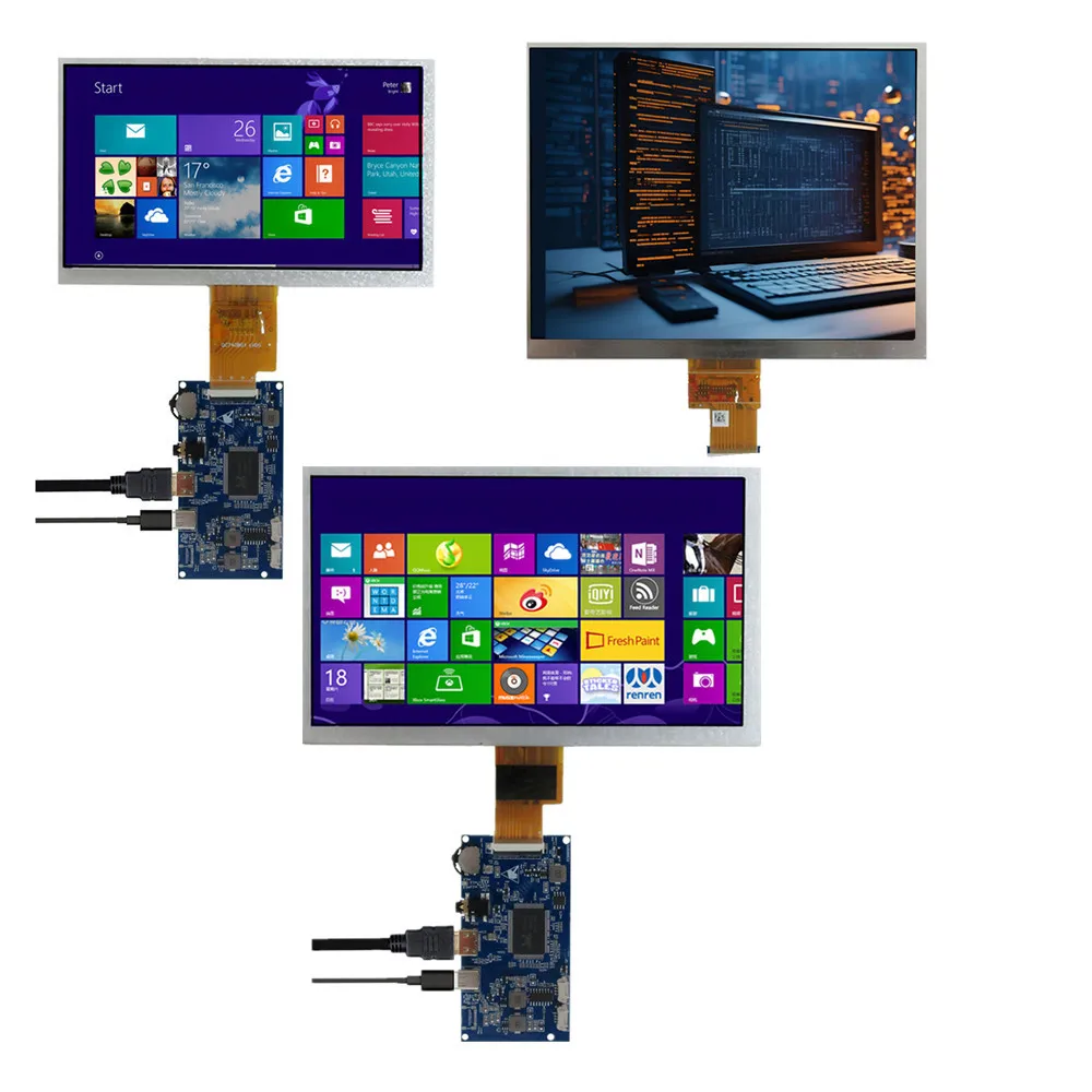 

7 inch 8-inch LCD Display Screen+Type C HDMI Control Driver Board Monitor Panel Compatible For Lattepanda,Banana/Raspberry Pi PC