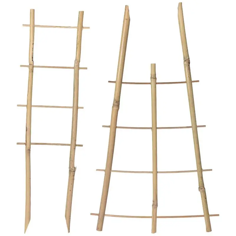 6pcs Bamboo Plant Support Trellis Square Natural Mini Bamboo Trellis Plant Climbing Outdoor Arch Garden House Mini Stand For Pot