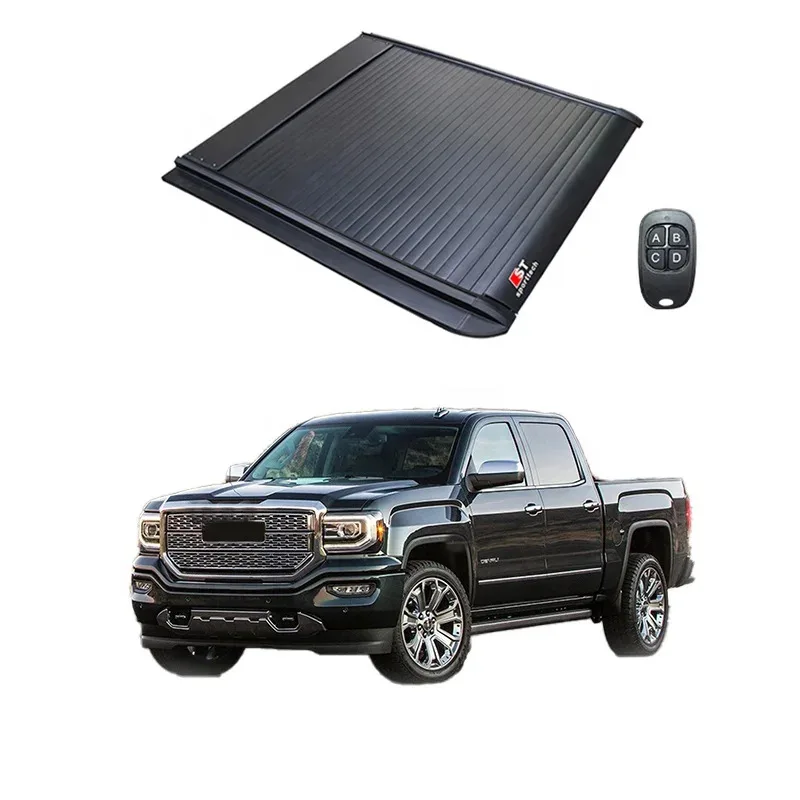 

ST C accessories High Quality Retractable Pickup Electric Hard bed cover For 2018 c sierra 1500 5.8 bed truck accessories