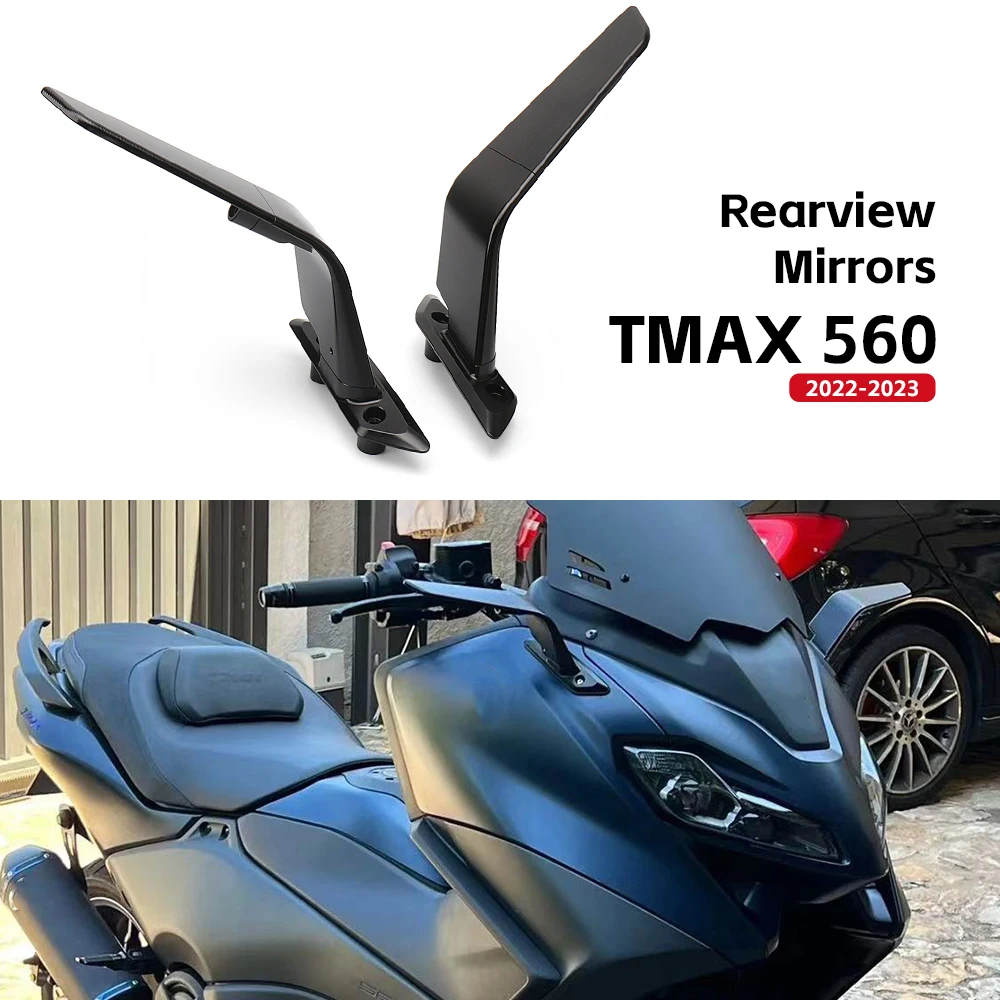 

Подходит для Yamaha TMAX 560 TMAX 560 T-MAX 560 2022 2023, зеркало заднего вида для мотоцикла, спортивные регулируемые зеркала заднего вида с крылышками