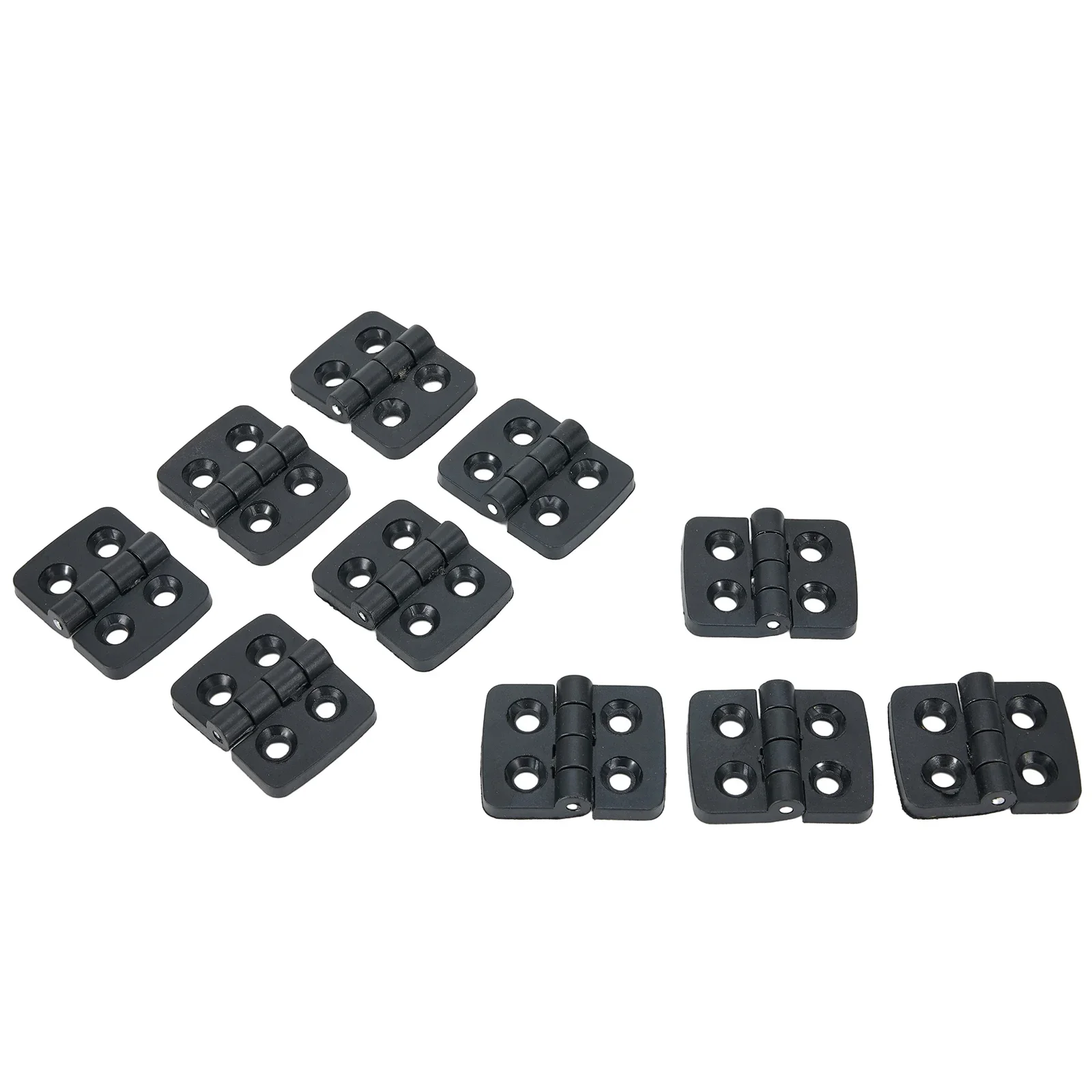 10pcs Black ABS Plastic Butt Hinge With Pre-drilled Countersunk Hole Home Improvement Furniture Hardware Accessories 30mmx40mm