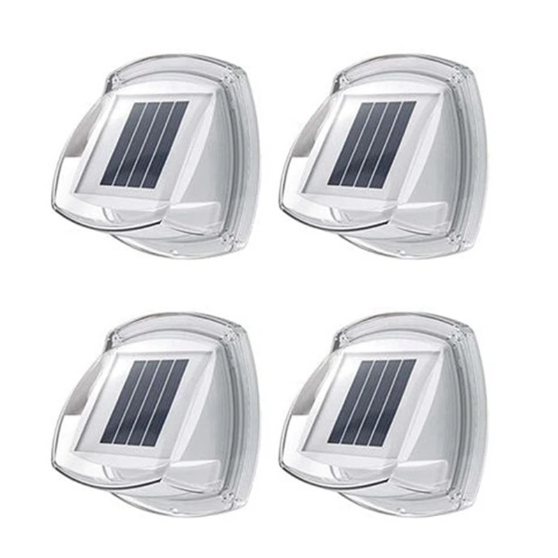 

4Pack Solar Fence Lights Outdoor Waterproof 8 Leds Outdoor Wall Lights Solar Powered Deck Light Decorative