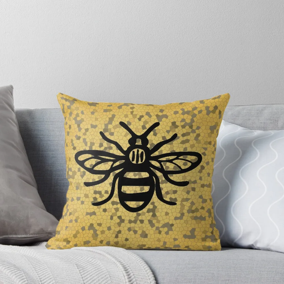 

Manchester Bee Print Throw Pillow home decor items Pillow Case Christmas Cushions For Decorative Sofa pillow