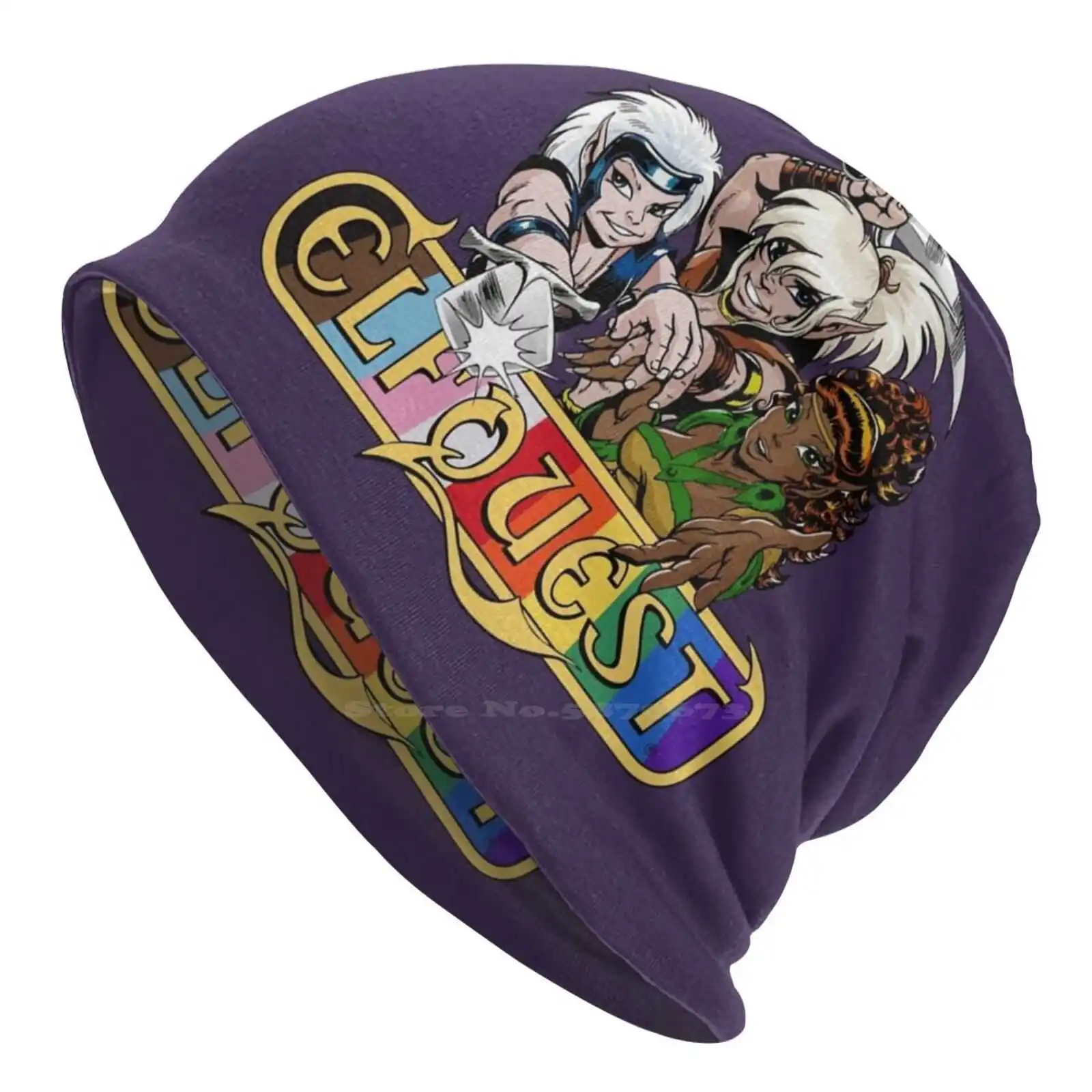 Elfquest Pride Ii Knitted Hat Warm Beanie Outdoor Caps Elfquest Elves Fantasy Artist Wolfrider Comics Comic Books Comic Book