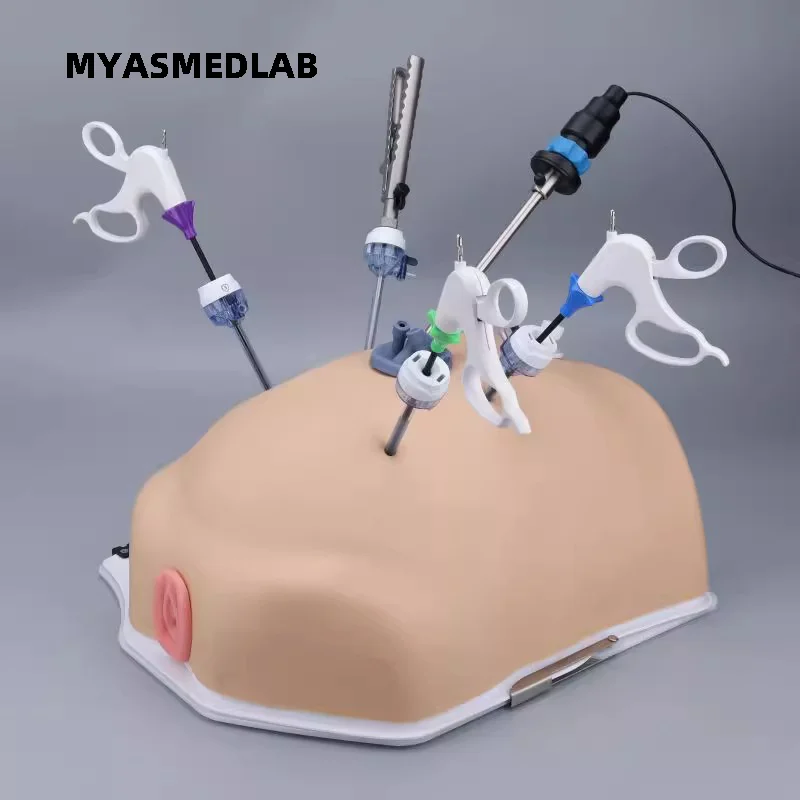 Laparoscopic Simulation Trainer, Surgical practice Instrument, Needle Holder, 30 Degree HD Endoscope