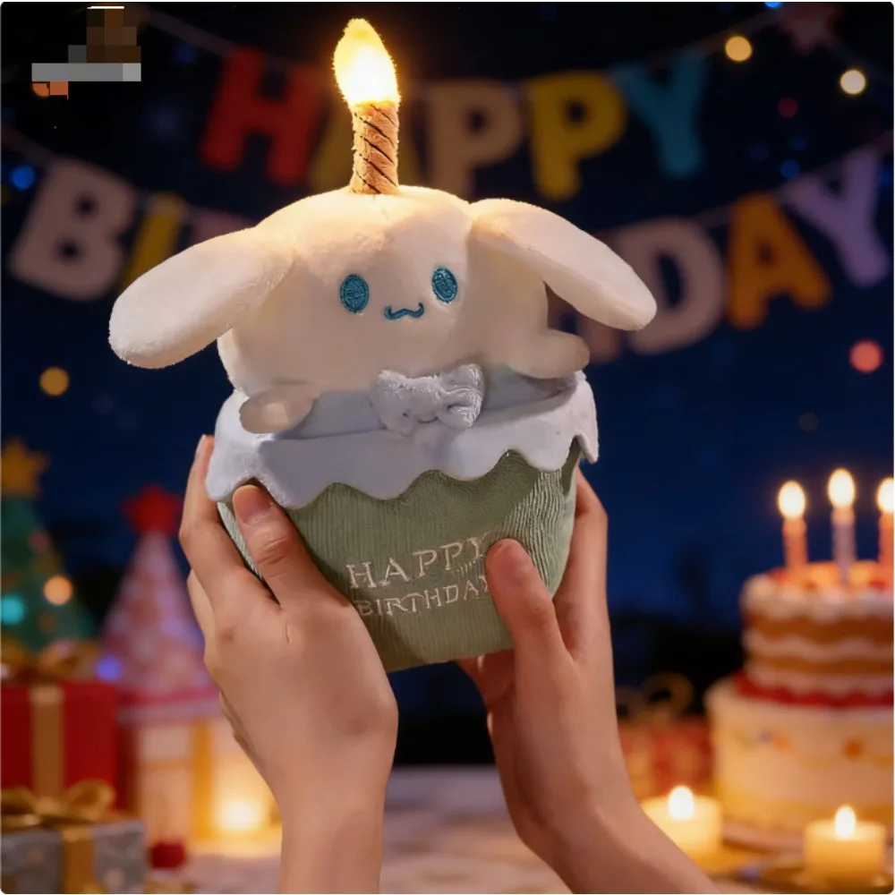 

Anime Kuromi Melody Cinnamoroll PomPomPurin Luminous singing Plush Doll Toy Pillow Cake Home Decoration Musical Birthday Gifts
