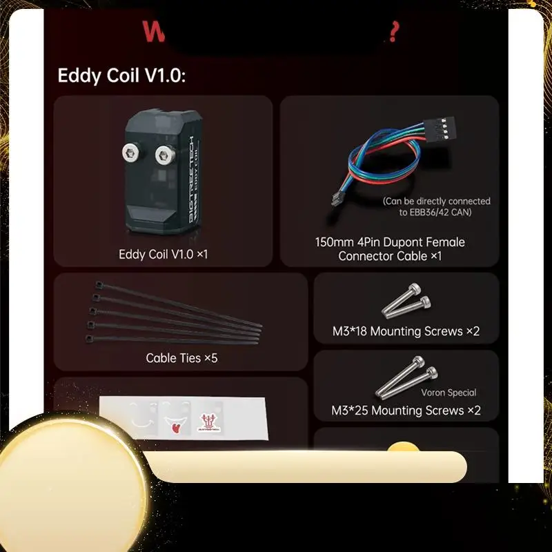 مستشعر التسوية التلقائي من BIGTREETECH Eddy عالي السرعة لـ Voron 2.4 Stealthburner Trident Vzbot VZ رأس الطباعة Klipper Bltouch