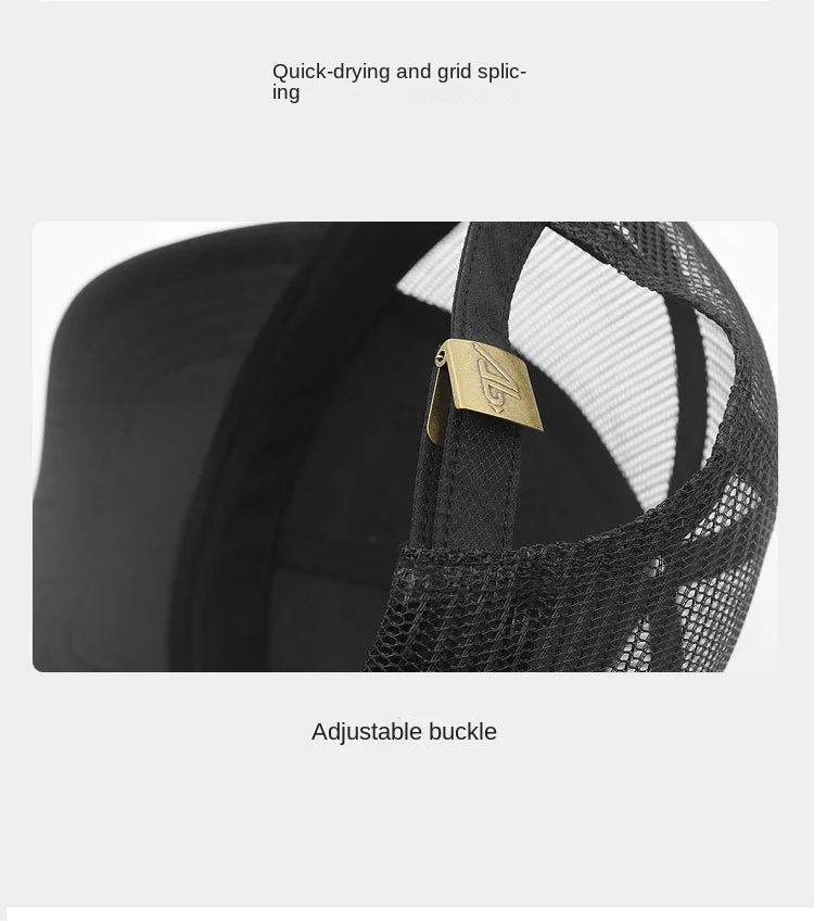 Schnellt rocknende Big Head Mesh Baseball mützen Sommer verstellbar plus Größe Snapback Hüte Männer Frauen 56-60cm 61-65cm – Detail 10