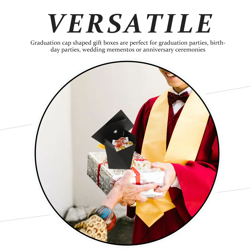 

25Pcs Graduation Party Candy Box Versatile Gift Container Suitable Size for Chocolate Fondant Favors Multi-Function Storage