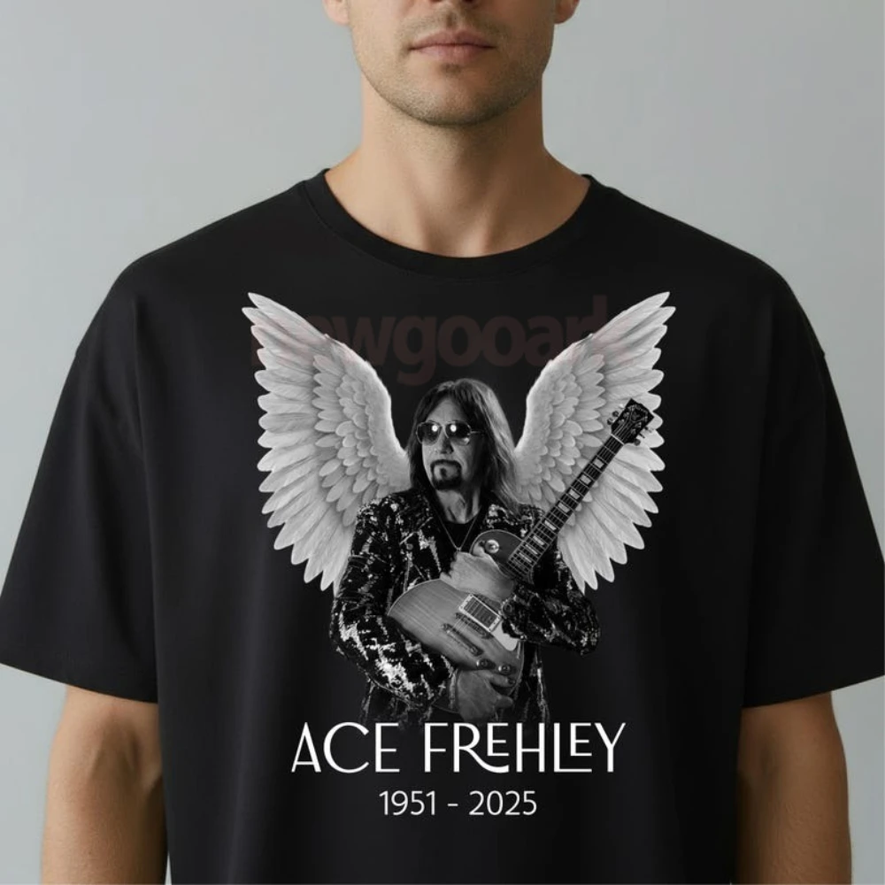 Ace Frehley RIP 1951-2025 Graphic T Shirts Ace Frehley Thanks for The Memory Tshirt Woman Man Fans Memorial Cotton Short-sleev
