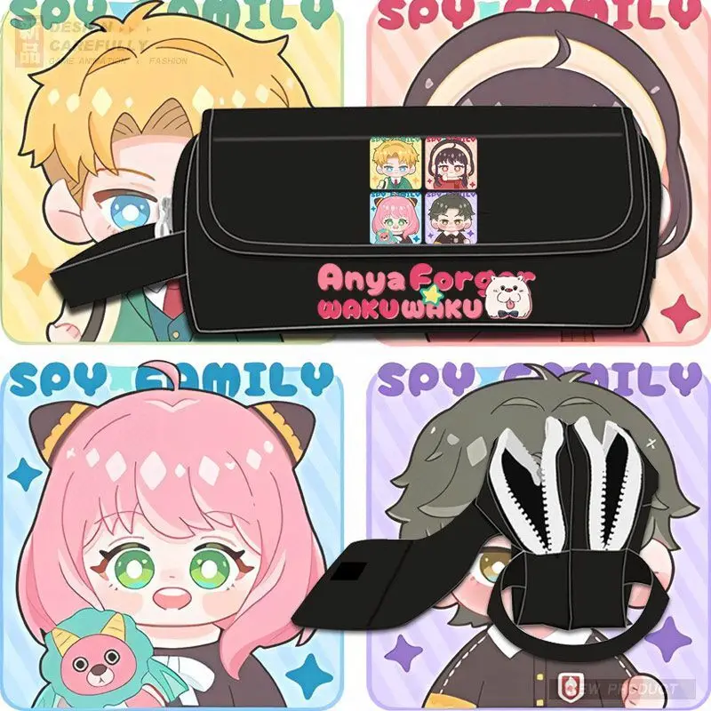 

Spy X Family Aniya Anime Two-Dimensional Peripheral Student Large Capacity Pencil Case Stationery Box Handheld Bag Tt Anime