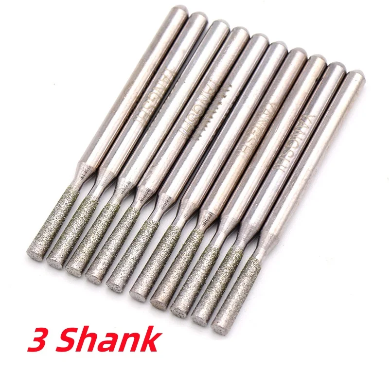 3mm Shank Inverted Trapezoidal Grinding Needle 3x3mm Grinding Drill Bit For Dremel Engraving