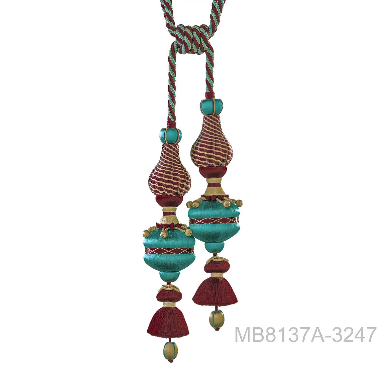 2pcs Tassel Hanging Pendant Curtain Accessories Fringe Silk Thread Pendant Decoration Handmade Crafts Key Tassels