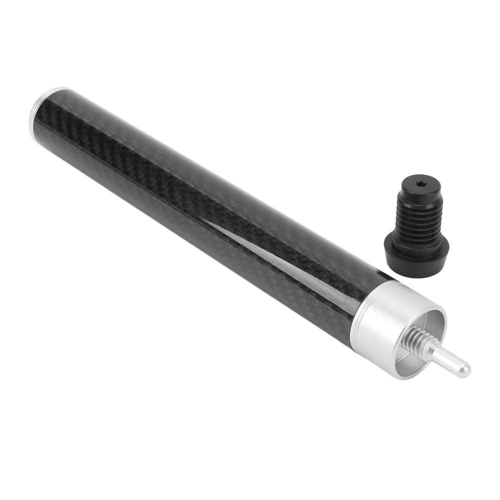 8 Inch Length Pool Cue Extension 9 Inch Length Black Color Billiard Cue Extender Carbon Fiber Material