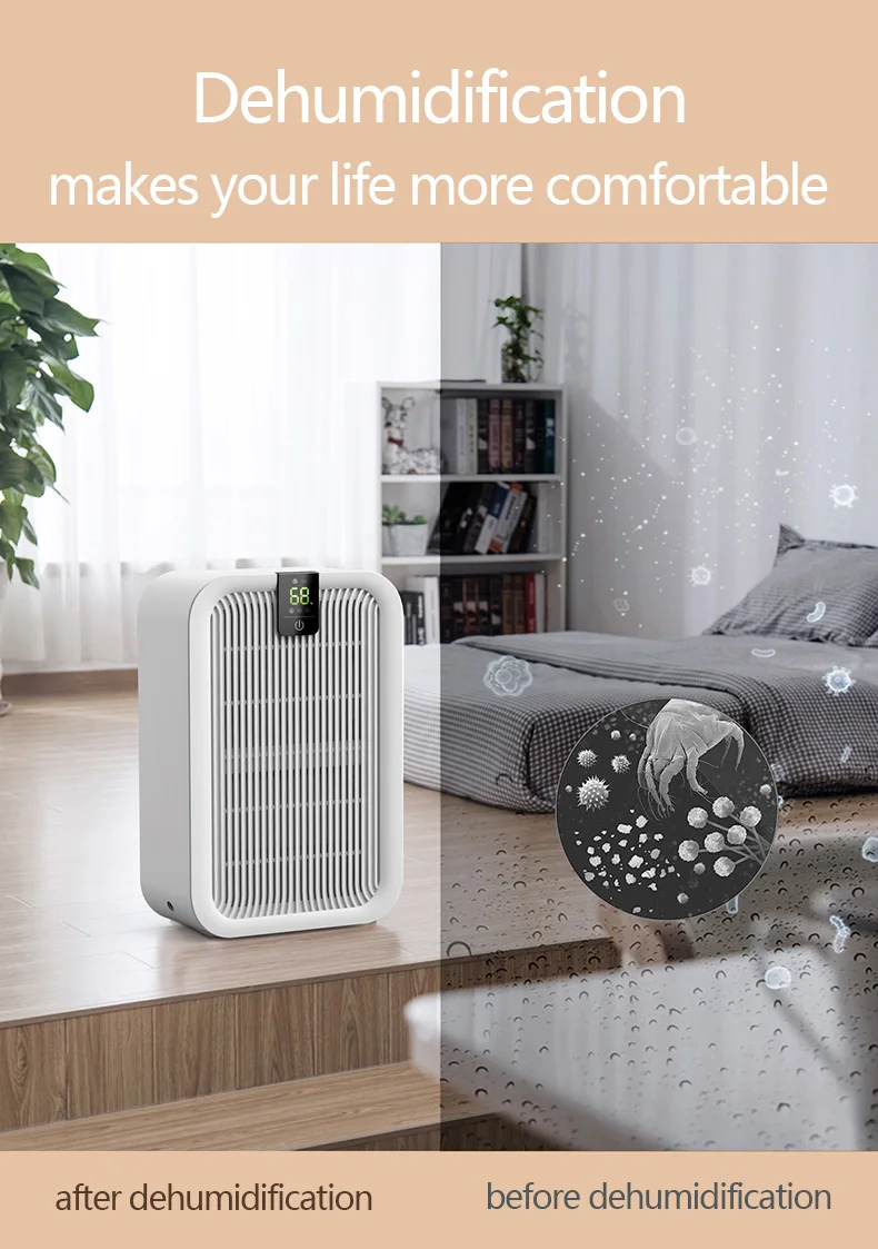 70w inteligente portátil mini pequeno luftentfeuchter mesa guarda-roupa desumificador doméstico casa quarto desumidificadores de ar 1l/24h