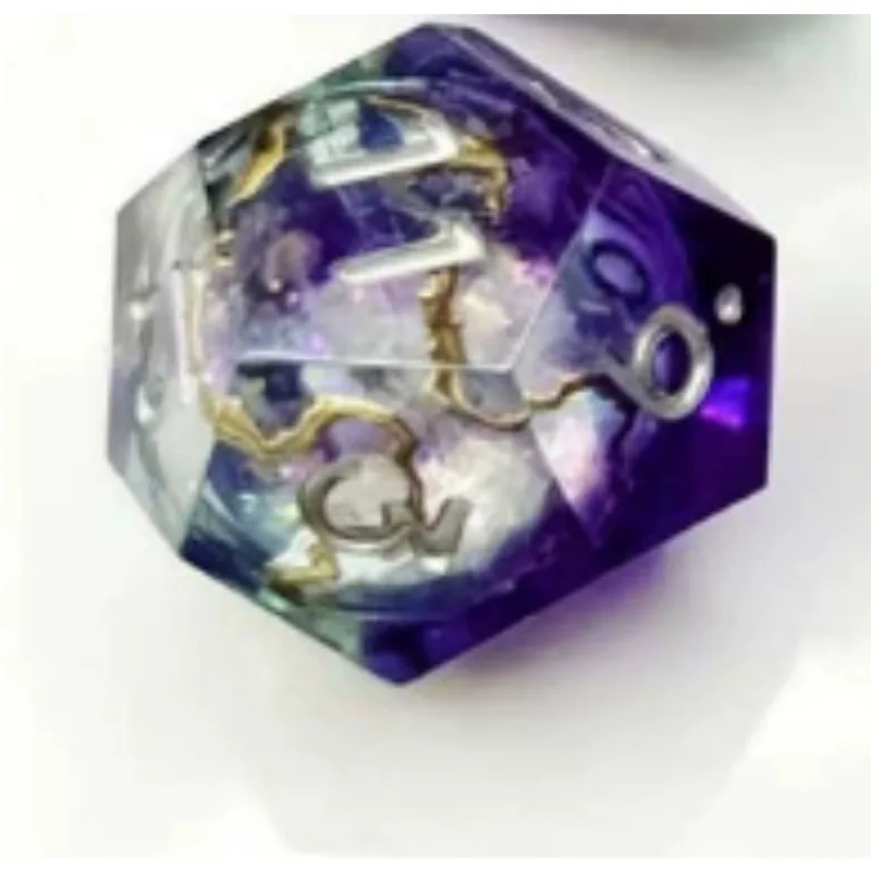 

Glittering Resin Printed Dice for DND TRPG Cthulhu Role Playing Tabletop Adventure Game Entertainment Dice Leisure Time Tool