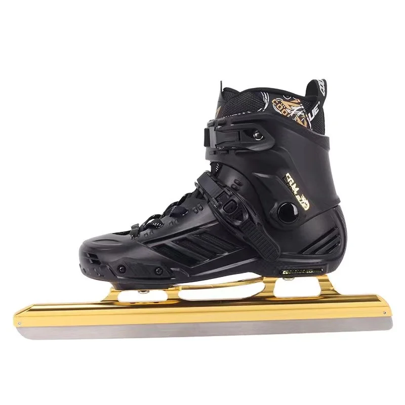 Patins à roulettes pour hommes et femmes, patinage de hockey sur glace avec de vraies chaussures de patinage de vitesse, double usage, collège