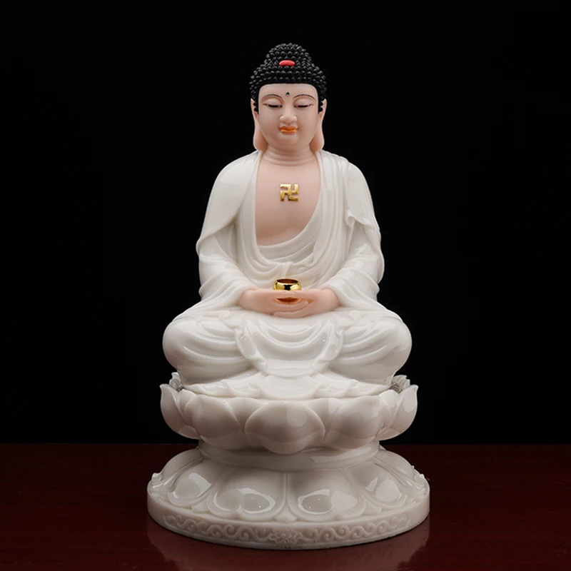 3P Aisa High grade jade Buddha Buddhism SUO PO SANSHENG Guan yin Sakyamuni Dizang pusa Buddha statue HOME family protection
