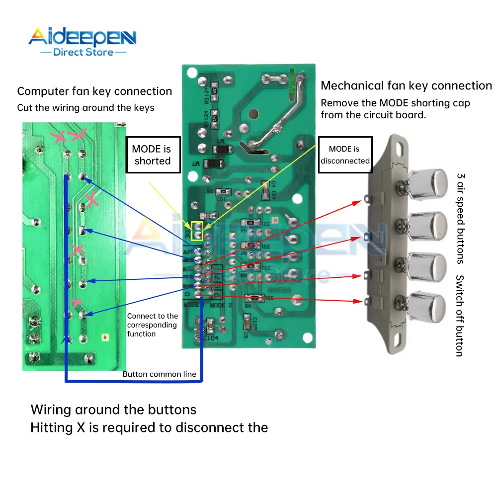 Air Conditioning Fan Electric Fan Circuit Universal Board Remote Control Board Cold Fan Motherboard Circuit Control Board