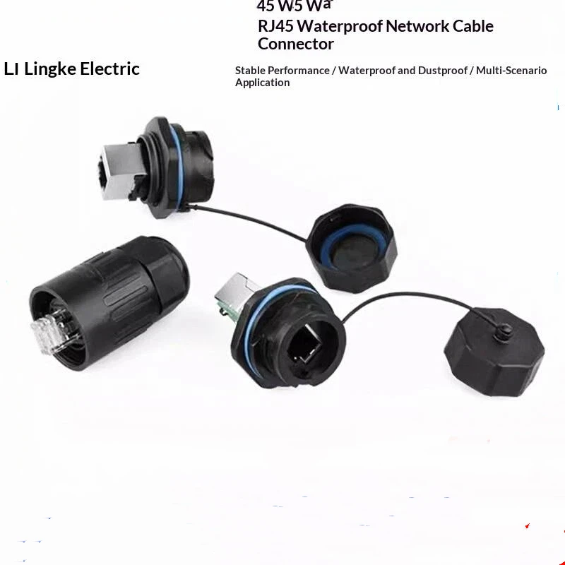 YT-RJ45 Aviation Waterproof Signal Cat5e Ethernet Panel Socket Plug Connector For Outdoor LED Display Screen Switch