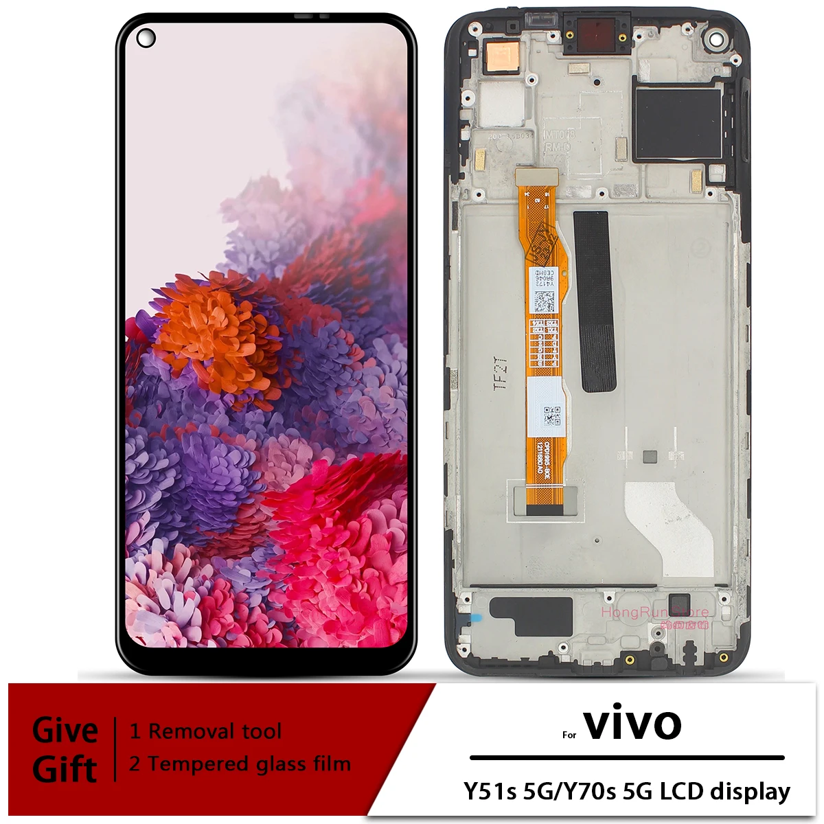 

Original 6.53" For VIVO Y51S 5G LCD Display Touch Screen Digitizer Assembly For Vivo Y70S 5G LCD Replacement